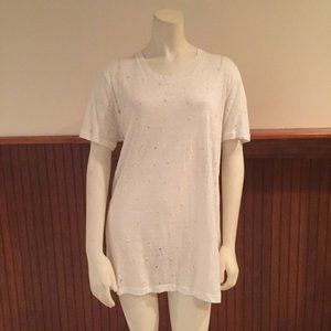 Friend of Mine White 100% Linen Shirt - Size 2